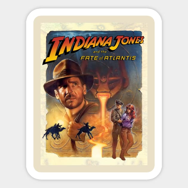 Indiana Jones and the Fate of Atlantis [Text] Sticker by Zagreba